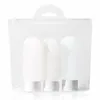 Dispensateur de savon liquide 3pcs 60 ml bouteille de voyage portable rangement cosmétique Rechargeable Lotion Féche de fuite de shampooing