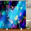 Rideaux de douche 3d étoiles fantastiques imprimeurs colorées rideaux de salle de bain polyester décoration de maison imperméable avec crochet 240 180