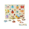 Les puzzles reconnaissent Puzzle Montessori jouet en bois 3D Chop Boards Cartoon Animaux Jigsaw Game Toys for Kid Early Learning Educatio Drop de Othvr