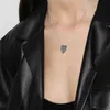 Marka prosta wisiorek sercowy projektantek dla kobiet srebrne dławiki ze stali nierdzewnej naszyjniki