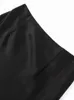 Fashion Satin Black Long Skirt For Women Y2K Spring High Waist Hip Package Skirts Female 2023 Casual Loose Streetwear 240411