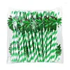 Disposable Cups Straws 20/40pcs Coconut 3D Juice Cocktail Honeycomb Paper Umbrella Drinking Party Bar Decoration Hawaiian Supplies