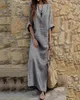 Ethnic Clothing Kaftan Moroccan Middle Eastern Abaya Muslim Arabic Islamic Dubai Indonesia Dress Elegant Striped Robe12042625