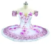 Costume da ballo di balletto classico Purple Professional Tutu Lilac Platter Competition Pancake Tutu Flower Fairy Ballet classico Costu7429653