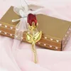 Party Favor Gifts for Girl Friend Valentines Gift Mini Crystal Artificial Flower Rose With Metal Branch Wedding Favors