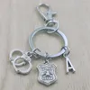 Nyckelringar Handbojor Dept Keyring Letter Car Key Chain Ring Hummer Clasp Initial Charm Women Jewelry Accessories Pendants Metal