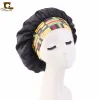 Women Night Sleep Hair Caps Silky Bonnet Satin Double Layer Adjust Head Cover Hat for Curly Springy Hair Styling Accessories