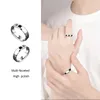 Weißer Wolfram -Carbide -Paar Ring für Männer und Frauen Mode Facetted Classic Bands Hochzeit maßgeschneiderte Gravale 240401