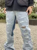 Fotos reais Jeans azul calças vintage homens Melhores calças de qualidade