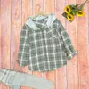 Womens Fashion Check Casual Loose Shirt Jacket Autumn Long Sleeve Plaid Hooded Tops Plus Size Clothing 20232024 240412