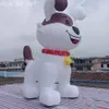 Надувные мультипликационные карикатуры щенки белая собака носить колокольчики для вечеринки или зоомагазина продвижения по службе