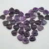 Figurines décoratives 5pcs Amethyst Crystal Heart Stone - une mini ou une taille