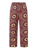 Vonda Women Suit Pants 2023 Eleganti set di moda stampati a maniche lunghe abbinate elastici per la vita elastica e top 240407