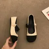 Casual schoenen platte bodem Mary Jane rond teen lederen loafers met een schuine mond lichtgewicht en veelzijdige jurk zacht comfortabel comfortabel