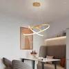 Kroonluchters moderne led eetkamer eenvoudige ring kroonluchter woon slaapkamer lichten huis indoor verlichting decoratieve hanglampen lampen