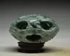 SPLENDIFEROUS JADE HANDCARVED 3 LAYERS PUZZLE BALL WITH BASE gtgtgt 2474241