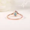 Cluster Anneaux Gem's Ballet 925 Serling Silver Oval AlexandRite Engagement Anneau de fiançailles vintage Rose Gold Bridal Organe Gift Women Jewelry