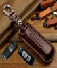 Leather Key Cover For Mazda 3 5 6 cx5 CX7 CX9 CX5 ATENZA Axela remote car key holder case wallets keychain rings accessories1370307