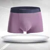 Underpants Luxury Men Boxer Ultra Thin Modal Silk Cotton Boxers Breathable Smooth Vintage Solid Mens Underwear 2pcs/lot