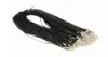 100pcs 2mm siyah gerçek deri kolye kablosu ip ipi tel 45cm DIY takı genişletici zinciri ile ıstakoz toka bileşenleri 4208110