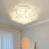Потолочные светильники романтические белые цветочные светодиодные спальни ресторан гостиной
