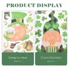 Naklejki okienne 9 Sheats Wyjmowane Shamrock Pvc Clings St. Patrick's Day Wall Kalekacze