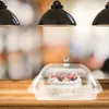 Пластины покрывают шведские шведские стойки чистая порция рабочего стола ресторан ресторана по снабжению домохозяйства прозрачная десертная крышка закуски