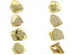 Gold Silver Iced Out CZ Bling Grillz Full Diamond Stone Dents Grills Cap de dents Hip Hop Dental dents Brincet de dents pour hommes Women8666298