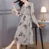 Lässige Kleider Frühling Sommer Korean Urlaub Elegant Maxi Kleid Luxus Danzparty 2024 Women Boho Beach Floral Seiden Vestidos