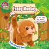 Simulation drôle singe électrique peluche jouets baby caricot animal poupées en peluche mignons enfants doux filles cadeau d'anniversaire de Noël 240401