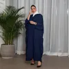 Ethnic Clothing Robe Women's White Stitching Plus Size Abaya Modest Dress For Women Elegante Femme Abayat Muslim Sets