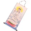 Sfondi Wall Art Arte Hanging Scroll decorazioni Ornamento religioso Sfondo Buddha Statue dipinti Offerte domestiche e