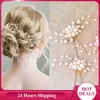 Clipes de cabelo Crystal Pearls Acessório elegante Beautamente pente de noiva