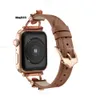 Fashion Pu Leather Four Leaf Clover Designer Watch Band Smart Straps For Apple Ultra 38mm 44mm 45mm IWatch Series 8 9 4 5 6 7 Armband Watchband