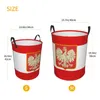 Laundry Bags Dirty Basket Poland Flag Folding Clothing Storage Bucket Toy Home Waterproof Organizer