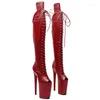 Dance Shoes Auman Ale 23CM/9inches PU Upper Sexy Exotic High Heel Platform Party Women Boots Pole 127