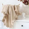 Cobertores Ruffle Muslin Baby Blanket para Born Swaddle Wrap Receiving Infant Stuff Bath Toard Bedding Quilt