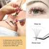 Quewel Lashes 5トレイ予約ボリュームファンラッシュロシアボリュームまつげエクステンションショートステムラッシュ3D/4D/5D/6Dふわふわラッシュトレイ240403