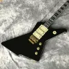 Gitar Elektro Gitar, Çift Sarma Vibrato Sistemi ile Yüksek Parlak Siyah Destroyer, 2020 Sıcak Satıcı, Özel ve Renk.