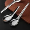 Cucchiai 1-5 pezzi in acciaio inossidabile cucchiaino da cucchiaino da cucchiaino da cucchiaio rice cucchiaio dessert pazzola per impasto lungo set da tavolo da cucina utensile da cucina