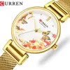 Curren en acier inoxydable Femmes Mode Top Brand Quartz Dames Wristwatch Bayan Kol Saati 9053 Clock Femme Beautiful Gift8103945