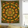 Гобелена фрактальная мандала красочное гобелен хиппи декор одеяла на стене настенная комната эстетическая спальня фон