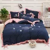 Bedding Sets Cotton Korean Style Home Set Lace Edge Four Pieces Floral Cartoon Z12