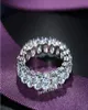 Vecalon Prong Set Jóias Mulheres 925 Sterling Silver Ring 2 Carat simulado Diamante CZ Rings Deantagem de Banda de Seleção Para Women7486106