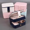 Boîtes de rangement Boîte de bijoux Multi couche portable Organisateur de boucle d'oreille Organisateur Multifonctionnel Étui aux femmes