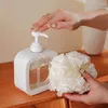 Dispensateur de savon liquide 300/500 ml de bouteille de pompe à pompe vide Récipient de bouteille de salle de bain gel de douche de salle de bain rangement