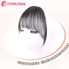 FORLISE Air synthétique pour les femmes 3D Fake front naturel Full Bangs Piece Remplacement