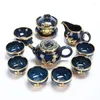 Tee -Sets Gaiwan Chinese Tea Set Accessoires Service Porzellan Keramikkessel Infuser Taza de te Tabelle yx50ts