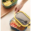 Dinnerware Student Lunch Box Thickened PP Plastic Compartments Double-layer Office Can Be Microwave Heated Bento