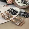 Tofflor Brown Weave Zapatos Mujer 2024 tendencia blandade färger skor för kvinna öppen tå sandalias femininas sommar